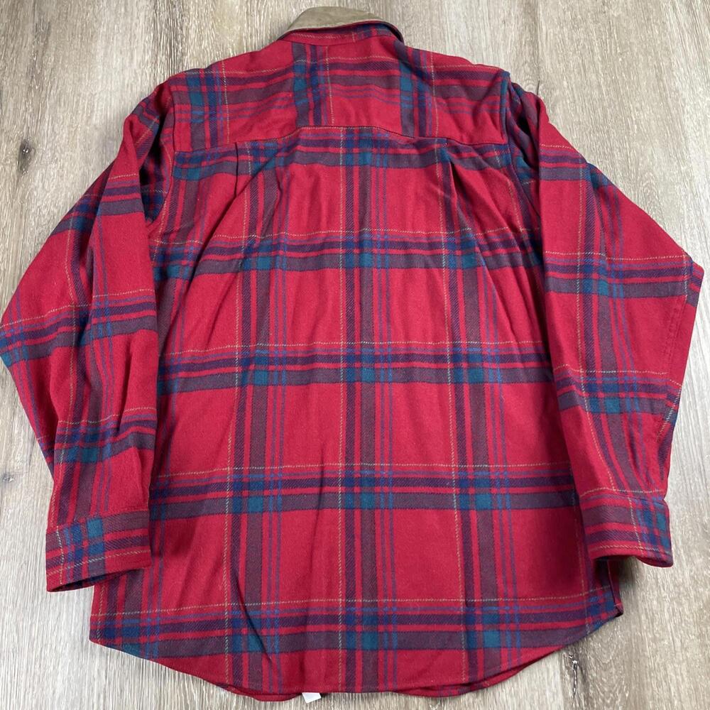 Pendleton Wool Flannel Button Up Small Shirt Red … - image 8